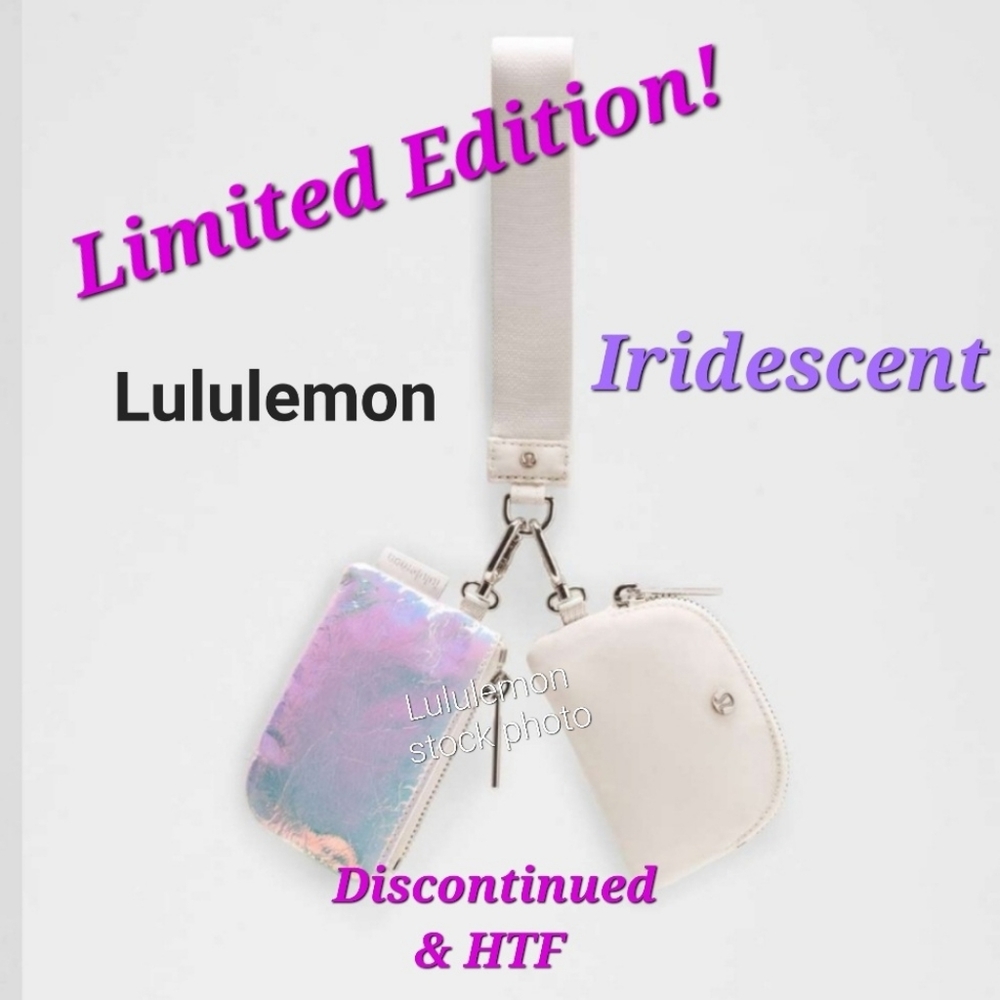 LULULEMON LIMITED EDITION IRIDESCENT/BONE DUAL POUCH WRISTLET